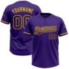 Purple Purple White 3D Pattern Two Button Unisex Softball Jersey, Custom Team Softball Jersey