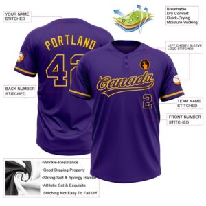 Purple Purple Yellow Two Button Unisex Softball Jersey Custom Team Softball Jersey 3 u9hkzj.jpg