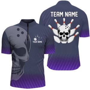 Purple Skull Bowling Shirts Men & Women&hellip;