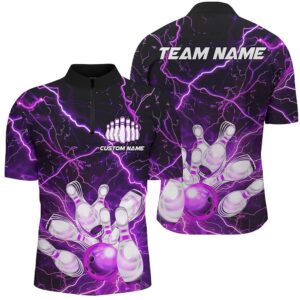 Purple Thunder Lightning Custom Strike Unisex Bowling&hellip;