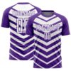 Purple White Black Sublimation Fade Fashion Soccer Uniform Jersey, Custom Team Soccer Jersey Shirt
