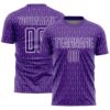 Purple White Geometric Shapes Sublimation Soccer Uniform Jersey, Custom Team Soccer Jersey Shirt