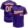 Purple White Pink 3D Pattern Two Button Unisex Softball Jersey, Custom Team Softball Jersey