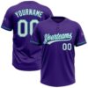 Purple White Two Button Unisex Softball Jersey, Custom Team Softball Jersey
