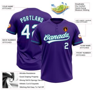 Purple White Teal Two Button Unisex Softball Jersey Custom Team Softball Jersey 3 aenscb.jpg