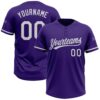 Purple White Teal Two Button Unisex Softball Jersey, Custom Team Softball Jersey