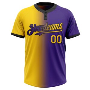 Purple Yellow Black Gradient Fashion Two Button&hellip;