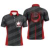 Red And Black Men’s Skull Golf Polo Shirts Personalized Golf Polos For Men, Crazy Golf Gifts, Golf Polo Shirt, Golf Shirts