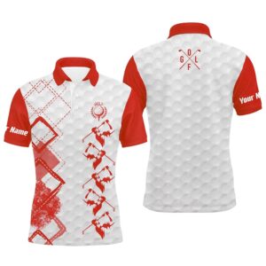 Red And White Men’s Golf Polo Shirt&hellip;