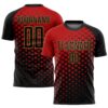 Red Black Sublimation Soccer Uniform Jersey, Custom Team Soccer Jersey Shirt