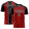 Red Black Sublimation Soccer Uniform Jersey, Custom Team Soccer Jersey Shirt