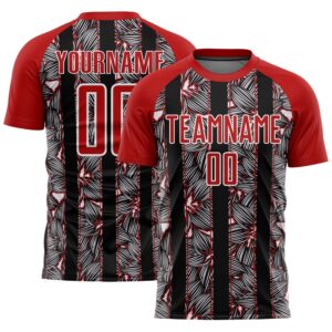 Red Black White Flowers Sublimation Soccer Uniform Jersey Custom Team Soccer Jersey Shirt 1 sngdn6.jpg