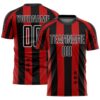 Red Black White Sublimation Soccer Uniform Jersey, Custom Team Soccer Jersey Shirt
