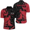 Red Camo Bowling Shirts Unisex Bowling Team Jersey Men Women, Custom Bowling Team Jersey Shirt