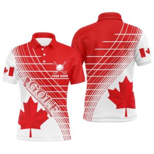 Red Canada Leaf Men’s Golf Polo Shirts&hellip;