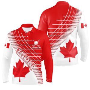 Red Canada Leaf Men’s Golf Polo Shirts&hellip;