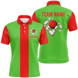 Red Green Christmas Bowling Polo Shirts For&hellip;