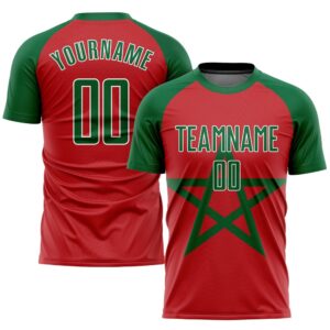 Red Kelly Green White Sublimation Moroccan Flag&hellip;