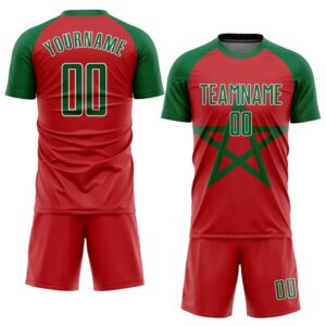 Red Kelly Green White Sublimation Moroccan Flag&hellip;