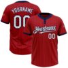 Red Navy White 3D American Flag Fashion Two Button Unisex Softball Jersey, Custom Team Softball Jersey