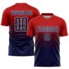 Red Purple White Sublimation Soccer Uniform Jersey, Custom Team Soccer Jersey Shirt