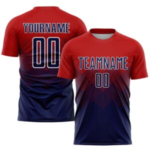 Red Navy White Sublimation Soccer Uniform Jersey,&hellip;