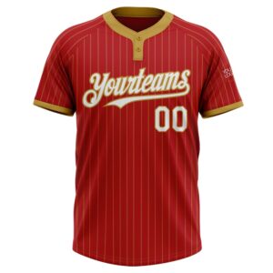 Red Old Gold Pinstripe White Two Button&hellip;