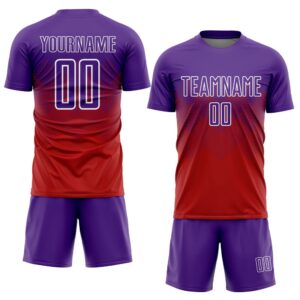 Red Purple White Sublimation Soccer Uniform Jersey,&hellip;