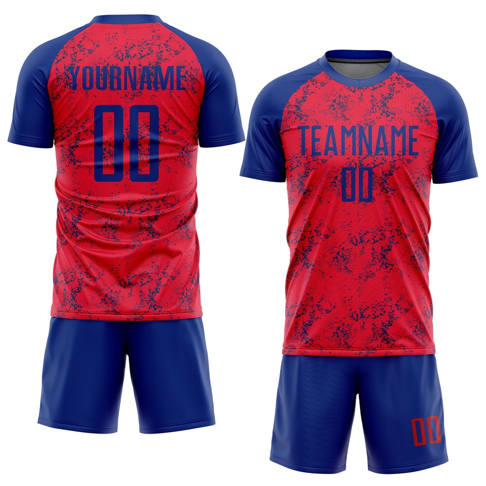 Red Royal Sublimation Soccer Uniform Jersey, Custom Team Soccer Jersey Shirt