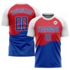 Red Royal White Sublimation Soccer Uniform Jersey, Custom Team Soccer Jersey Shirt