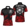 Red Lion Custom Men Bowling Polo Shirts Bowling League Shirts Bowling Team Polo Shirt Outfits, Personalized Bowling Team Shirt