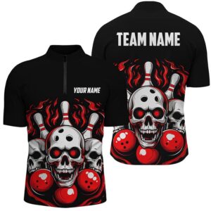 Red Skull Bowling Team Shirts, Flame Bowling&hellip;