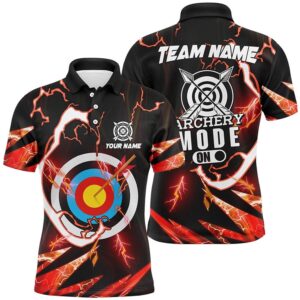 Red Thunder Archery Mode On Men Polo&hellip;