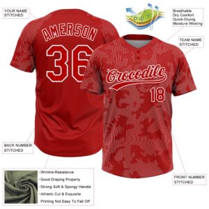 Red White 3D Pattern Curve Lines Two Button Unisex Softball Jersey Custom Team Softball Jersey 3 oes1vq.jpg