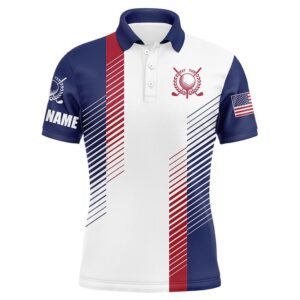 Red, White And Blue Golf Shirts Custom&hellip;