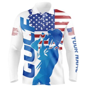 Red White And Blue Men s Golf Polo Shirts Custom American Flag Patriotic Golf Attire For Men s Golf Polo Shirt Golf Shirts 2 mehbbm.jpg