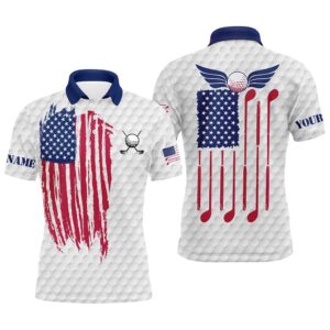 Red, White And Blue Men’s Golf Polo&hellip;