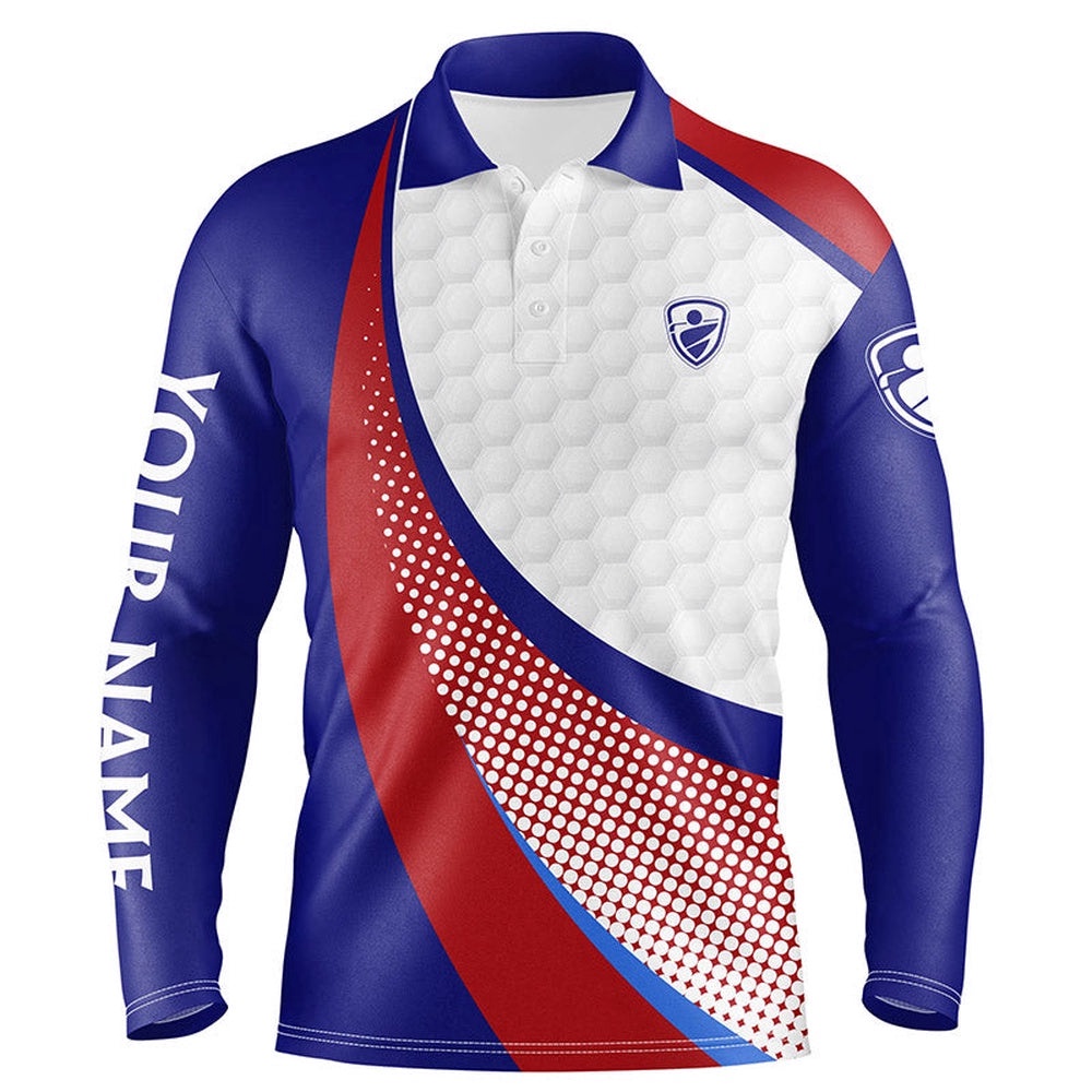 Red White And Blue Men’s Golf Polo Shirts Custom Men’s Golf Shirts, Golf Polo Shirt, Golf Shirts