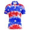 Red, White And Blue Th Of July Star Men’s Golf Polo Shirts Custom Patriotic Team Golf Shirts For Men, Golf Polo Shirt, Golf Shirts