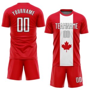 Red White Black Sublimation Canadian Flag Soccer&hellip;