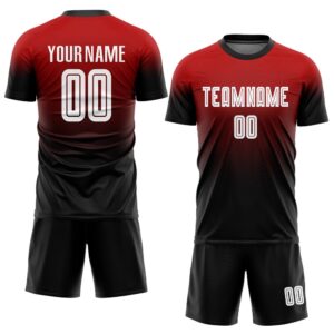 Red White Black Sublimation Fade Fashion Soccer&hellip;