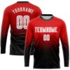 Red White Black Sublimation Fade Fashion Soccer Uniform Jersey, Custom Team Soccer Jersey Shirt