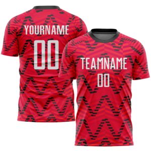 Red White Black Sublimation Soccer Uniform Jersey,&hellip;
