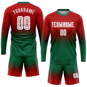Red White Kelly Green Sublimation Long Sleeve&hellip;
