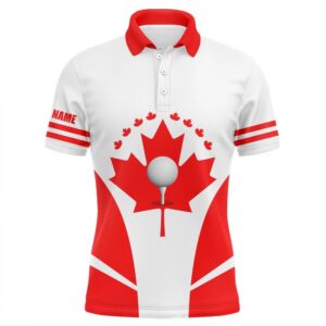 Red White Men’s Golf Polo Shirts Canadian&hellip;