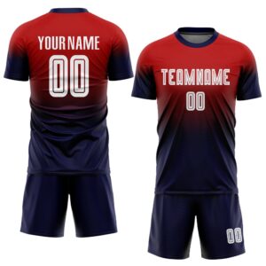 Red White Navy Sublimation Fade Fashion Soccer&hellip;