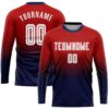 Red White Navy Vintage American Flag Sublimation Soccer Uniform Jersey, Custom Team Soccer Jersey Shirt