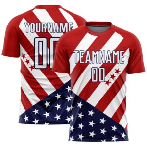 Red White Navy Vintage American Flag Sublimation&hellip;