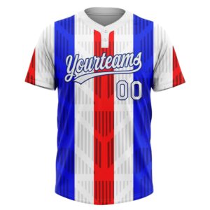 Red White Royal 3D Pattern Two Button&hellip;