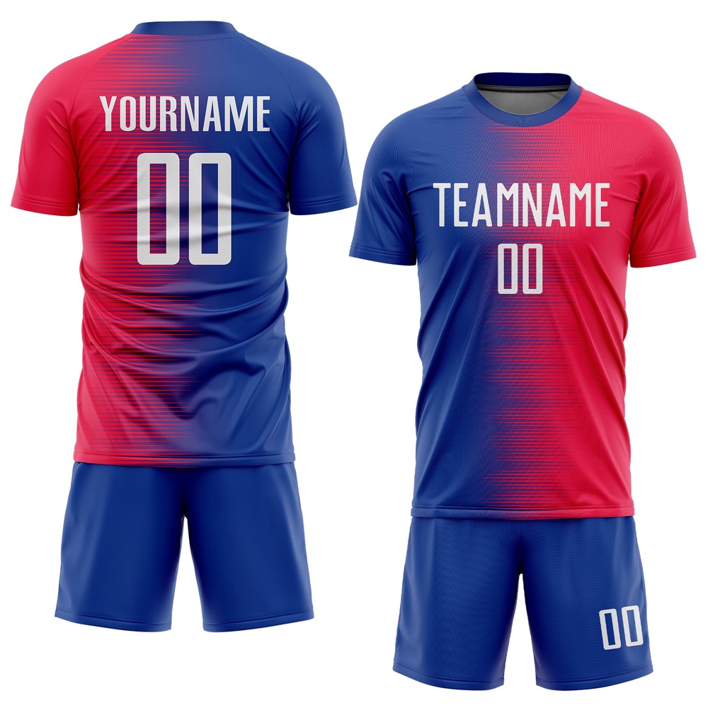 Red White Royal Sublimation Soccer Uniform Jersey, Custom Team Soccer Jersey Shirt